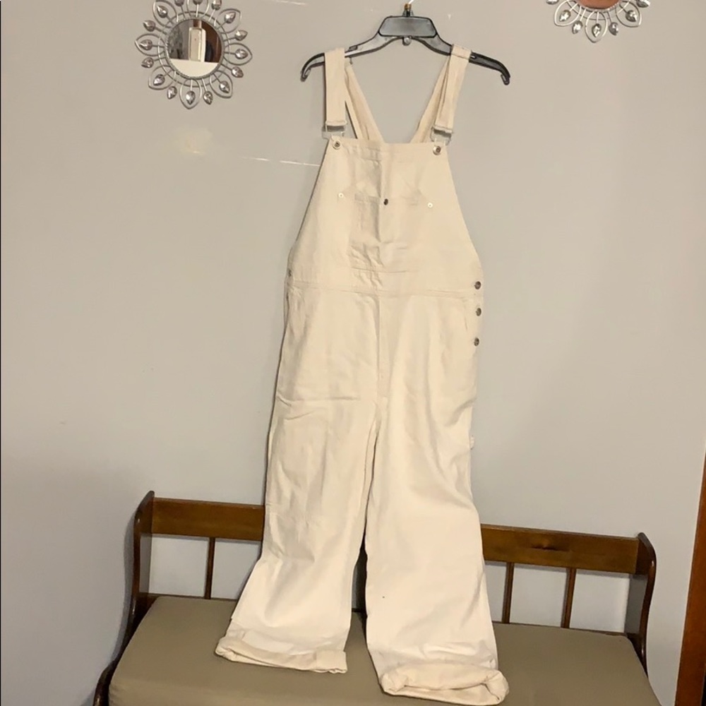 Rag & Bone Cream Overalls